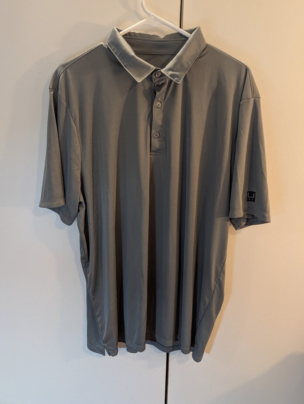 Huk Men's Large Short-Sleeve Polo Shirt - Gray
